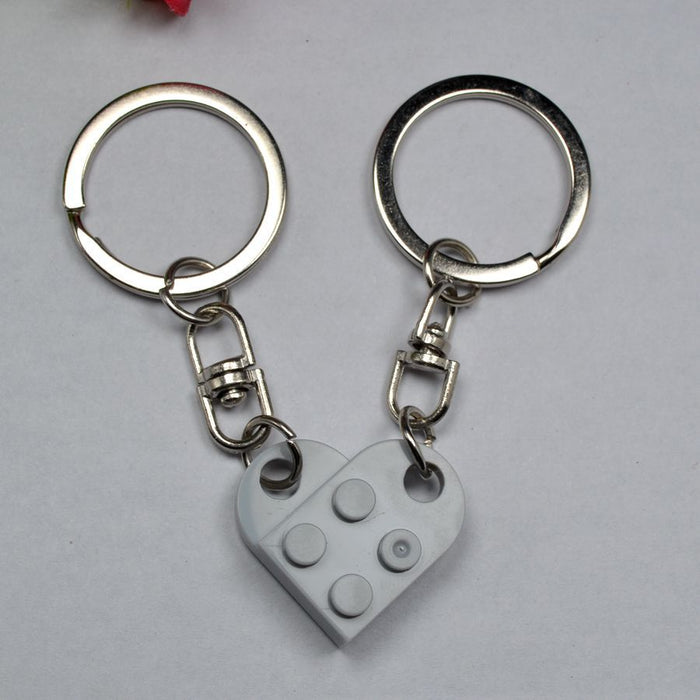 Wholesale Love Building Blocks Plastic Keychain JDC-KC-Maih001