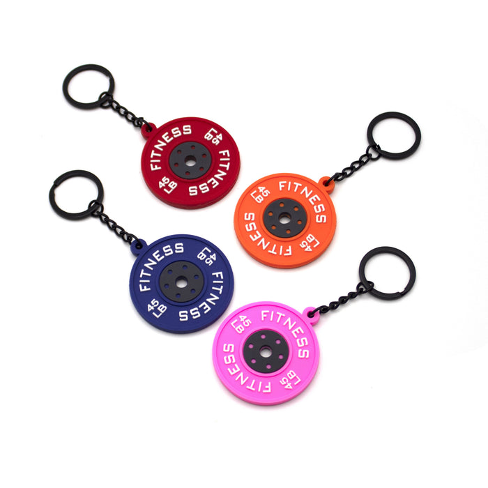 Wholesale Creative Design Cute Keychain Fitness Series Barbell Dumbbell Pendant Backpack Hanging Jewelry Key Chain