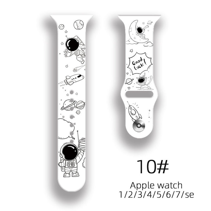 Wholesale Printed Silicone Watch Strap JDC-WD-NuoQi028