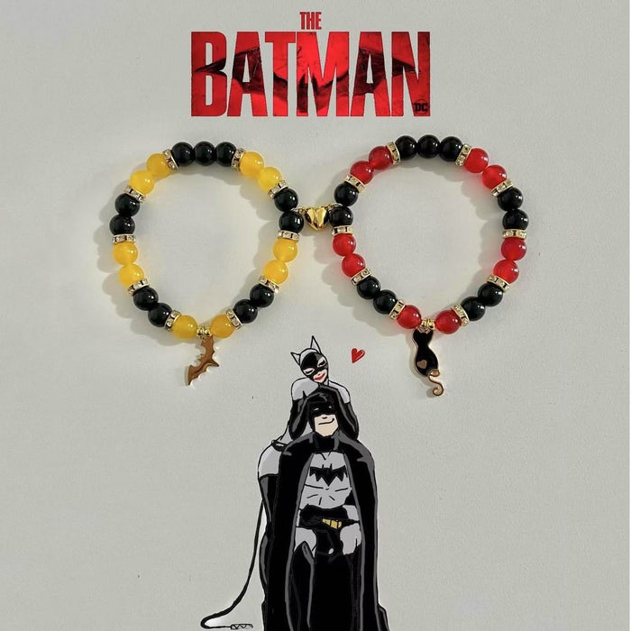 Wholesale bat guitar love butterfly IP love magnetic attraction men and women couples bracelet elastic bracelet