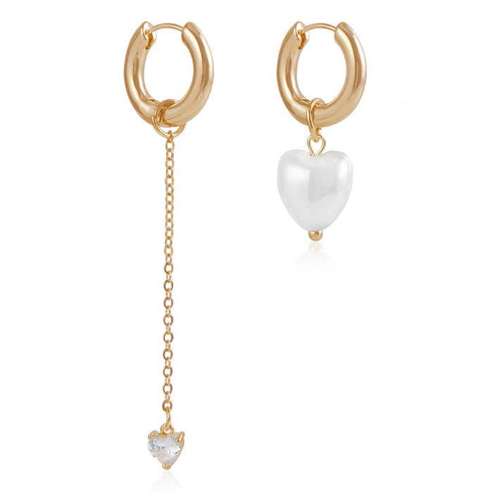 Wholesale Love Heart Pendant Luxury Hoop Earrings