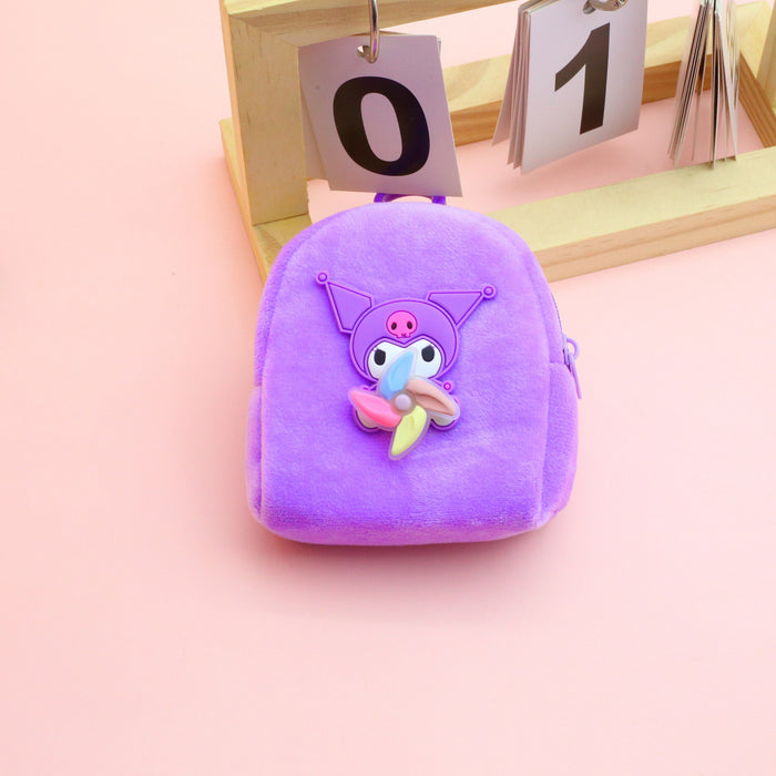 Wholesale Pink Plush Cartoon Coin Purse Cute Windmill Design