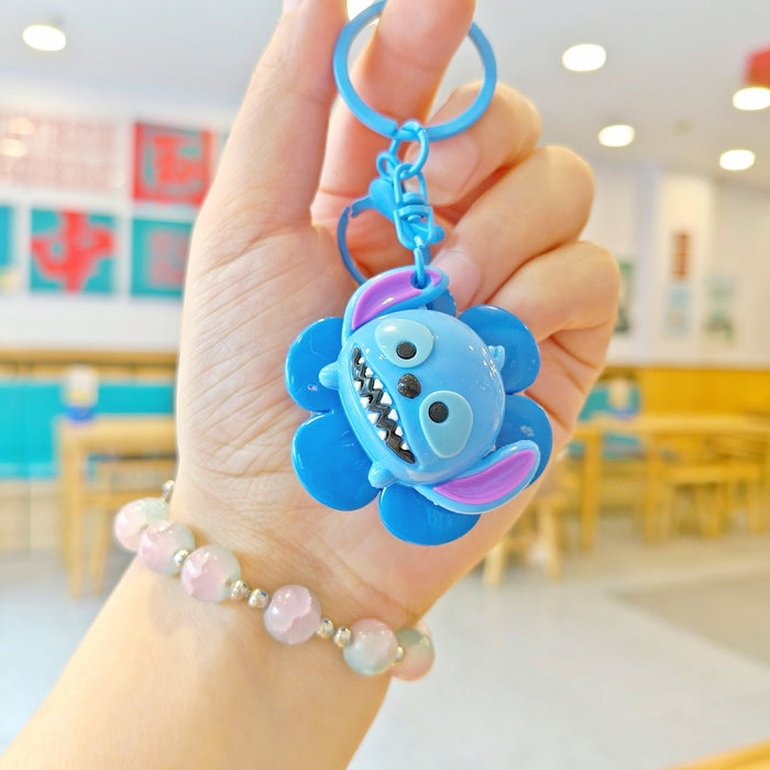 Wholesale Rotating Sunflower Cartoon Keychain Cute Children's Backpack Pendant Doll Machine Gift