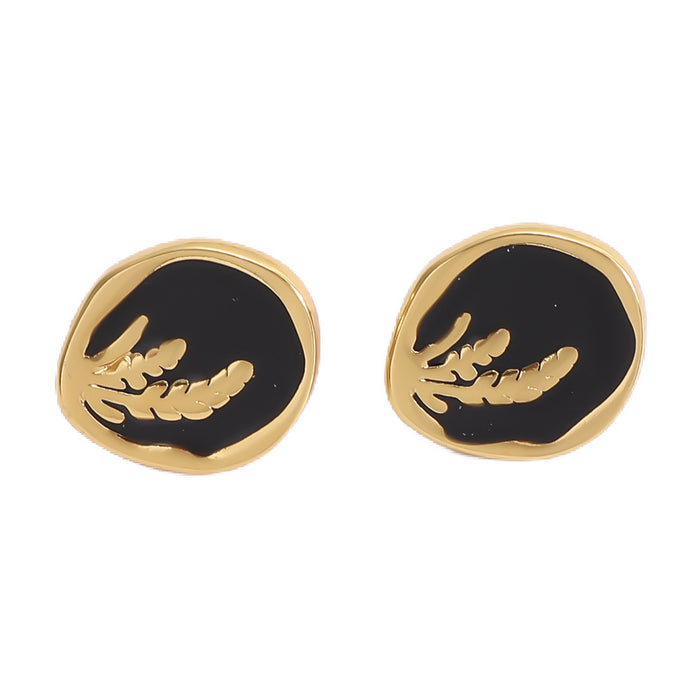 Wholesale Rice Grain Geometric Stud Earrings Titanium Steel Earrings