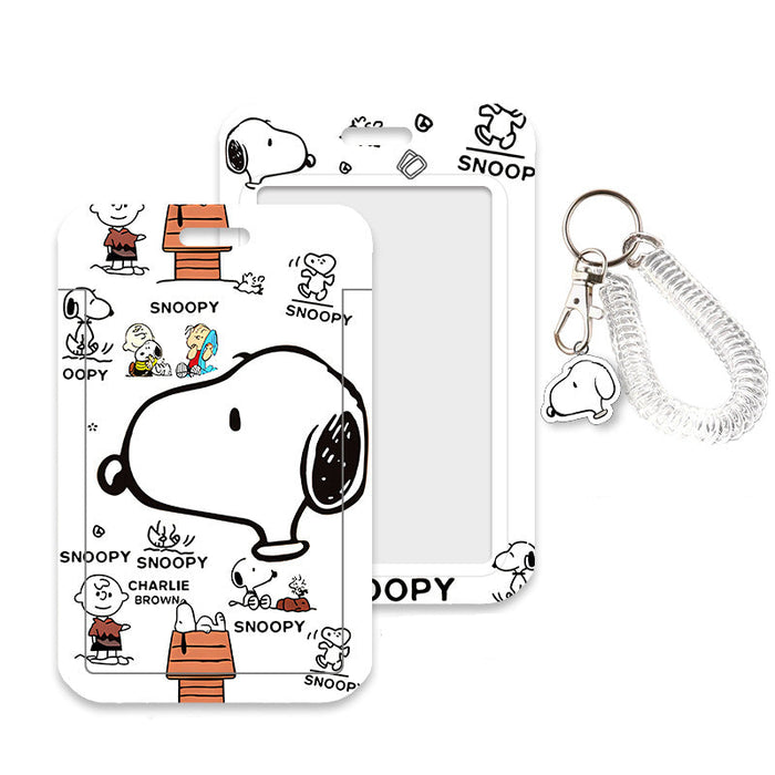Wholesale Cute cartoon printed lanyard card holder and keychains.