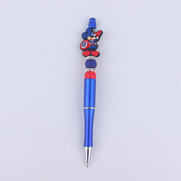 Wholesale Cute Cartoon Silicone Beaded Pen Creative DIY Colorful Plastic Multi-Function Gel Pen (M) JDC-BP-GuangTian012