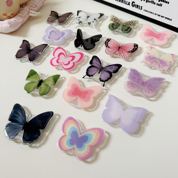 Wholesale PVC Butterfly Phone Grip Stand Accessory