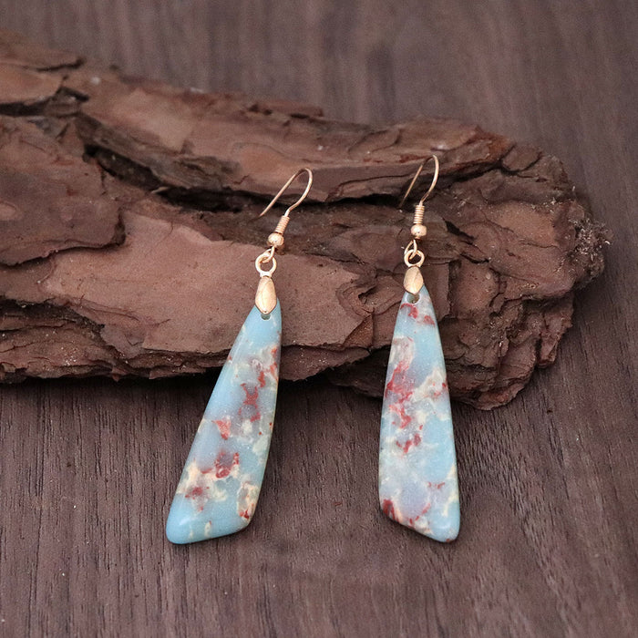 Wholesale Vintage bronze circle leather earrings