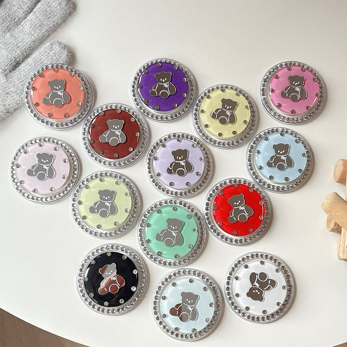 Wholesale Bear-Shaped Mirror Phone Holder with Rhinestones