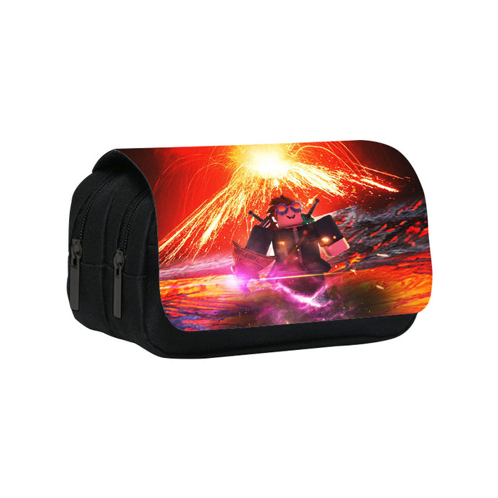 Wholesale Printing Double Layer Pencil Bag Cartoon Storage Bag