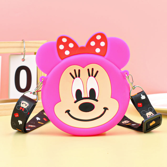 Wholesale Cartoon Silicone Zip Coin Purse for Kids Cute Crossbody Bag for Earphones MOQ≥5