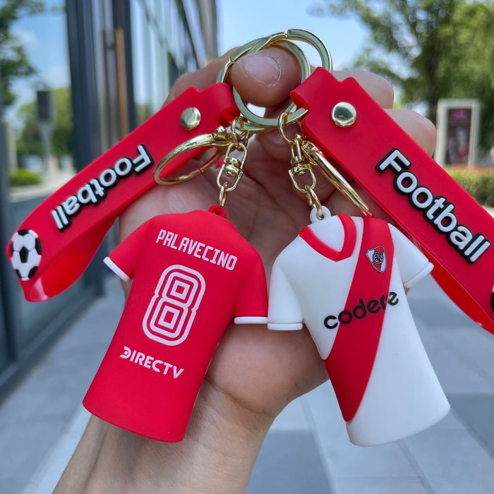 Wholesale Creative cartoon football jersey keychain bag hanging bag car keychain accessories small gift wholesale
