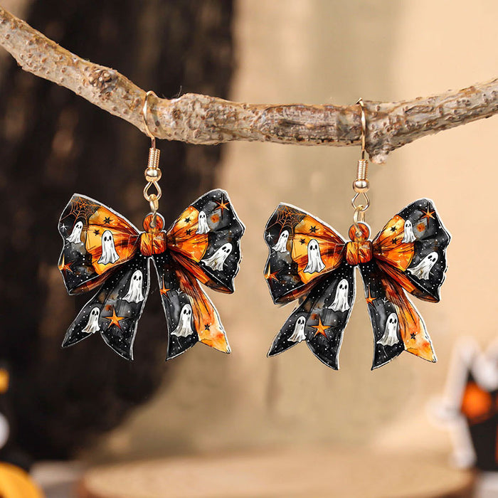 Wholesale Dark Gothic  butterfly earrings for women Ghostly and spooky holiday atmosphere earrings