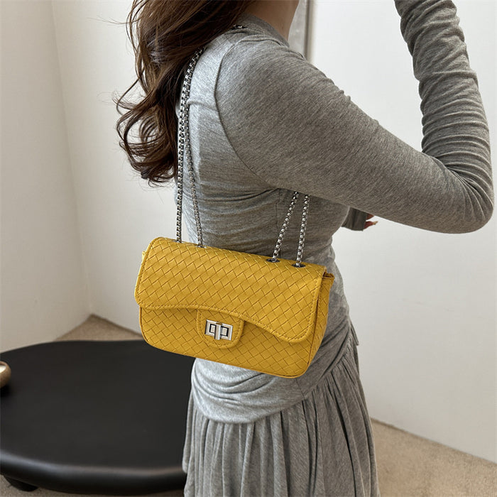 Wholesale Chain Textured Lock Crossbody Ladies Small Square Bag JDC-SD-HT023