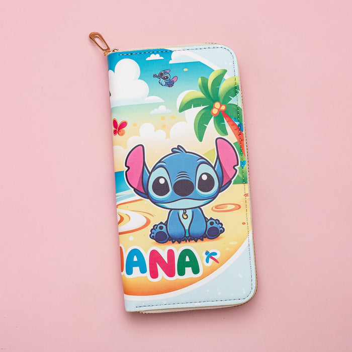 Wholesale Long Wallet with Zipper,  Printed Cartoon Wallet