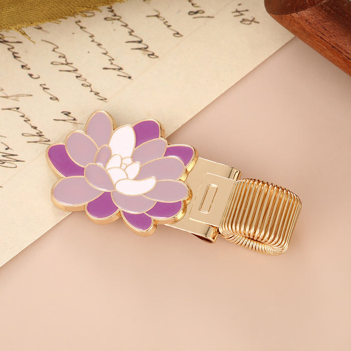 Wholesale Metal Pen Clip with Spring Flower Design Notebook Accessory MOQ≥5