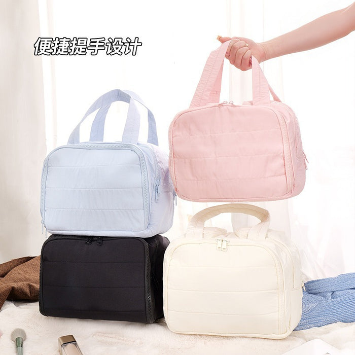Wholesale Cotton Cosmetic Bag Sweet Style Portable Travel Makeup Organizer With Compartments For Daily Use