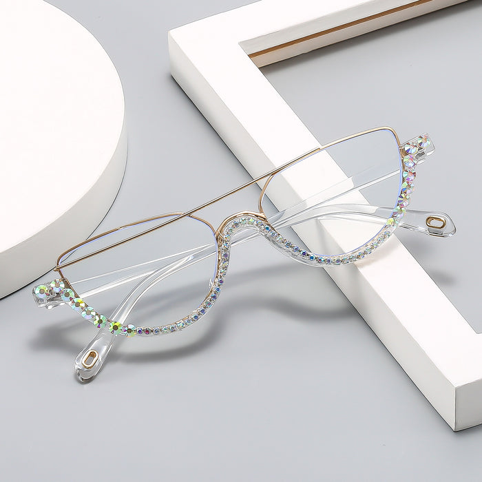 Wholesale New Fashion Cat's Eye Women's Sunglasses Luxury Frame Inlaid Diamond Sunglasses Fashion Glasses