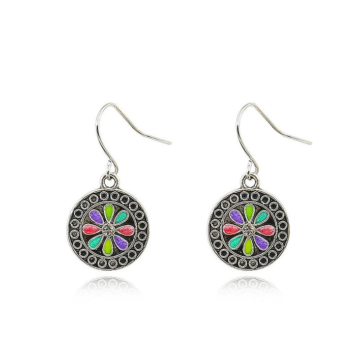 Wholesale Bohemian Tassel Geometric Drop Earrings Electroplated Zinc Alloy Jewelry Accessory MOQ≥2