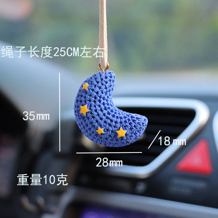 Wholesale Resin Rainbow Sun Car Rearview Mirror Pendant Decorative Car Ornament