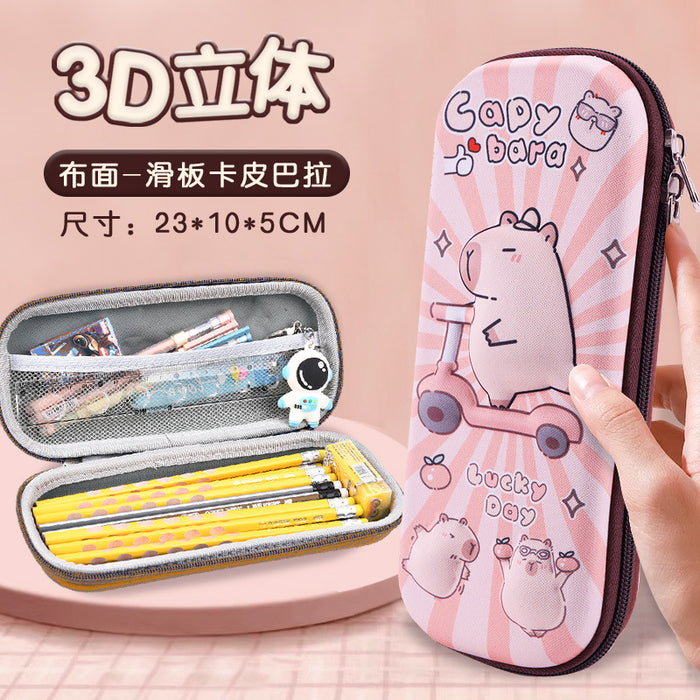 Wholesale New 3D Stereo Stationery Box for Primary School Students Cartoon Eva Pencil Case