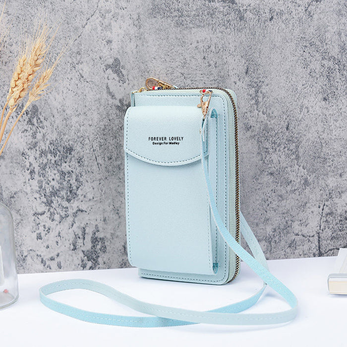 Wholesale Fresh Sweet Printed PU Crossbody Phone Bag Wallet for Women Gift Resale MOQ≥3