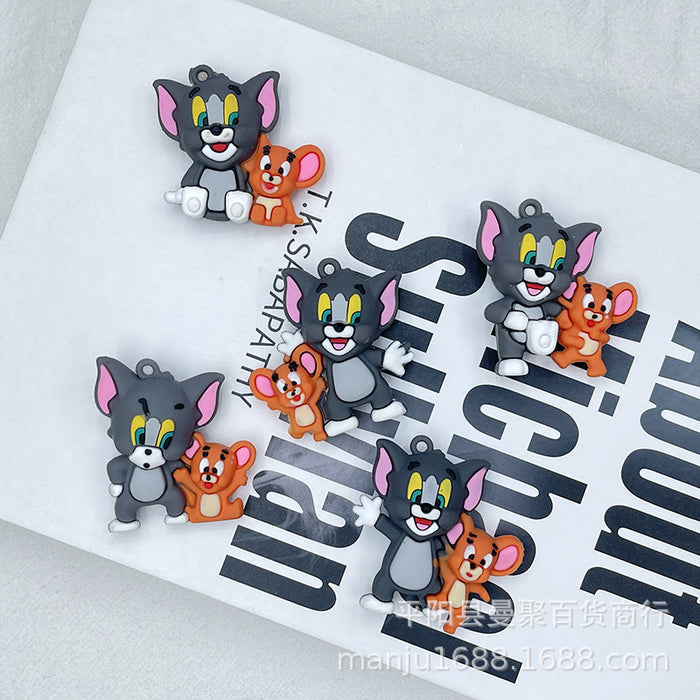 Wholesale   keychain cartoon silicone  pendant cartoon keychain