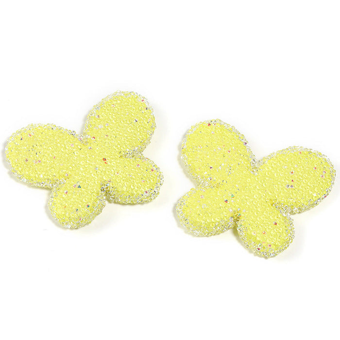 Wholesale DIY Colorful Butterfly Soft Sugar Beads Full Diamond Acrylic Beads JDC-BDS-BLinG007