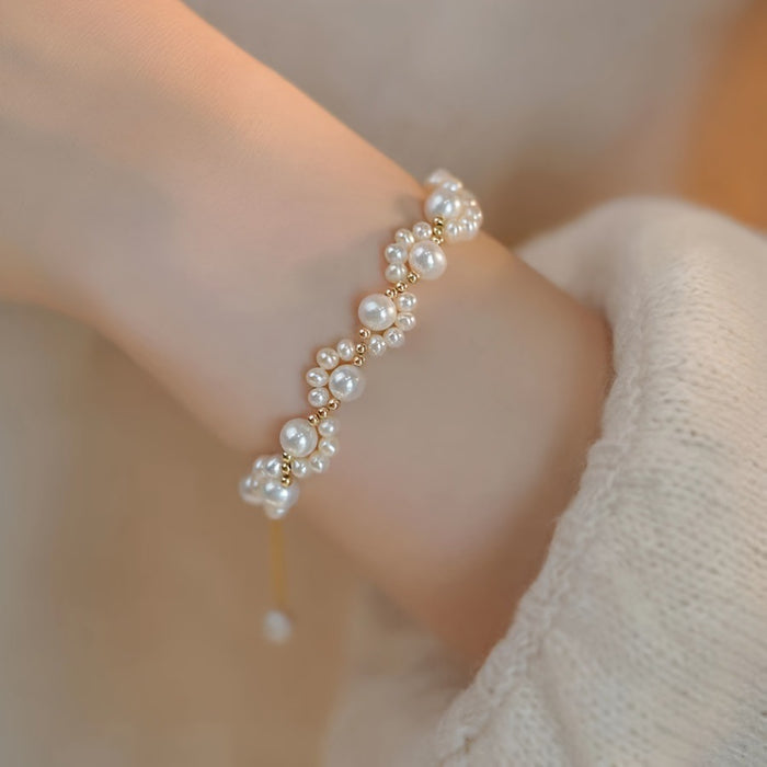 Wholesale Sweet Delicate Imitation Pearl Cat's Paw Bracelet JDC-BT-DX003