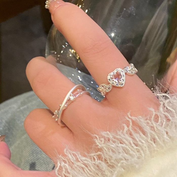 Wholesale Love studded diamond ring, high-end, niche, personalized, stylish ring