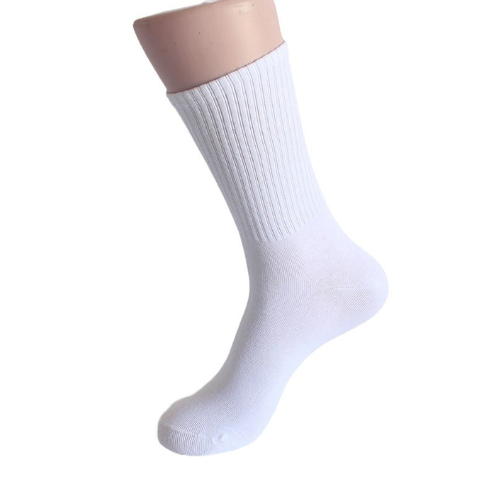 Wholesale High elastic calf socks, running sports socks, plus size solid color mid tube socks