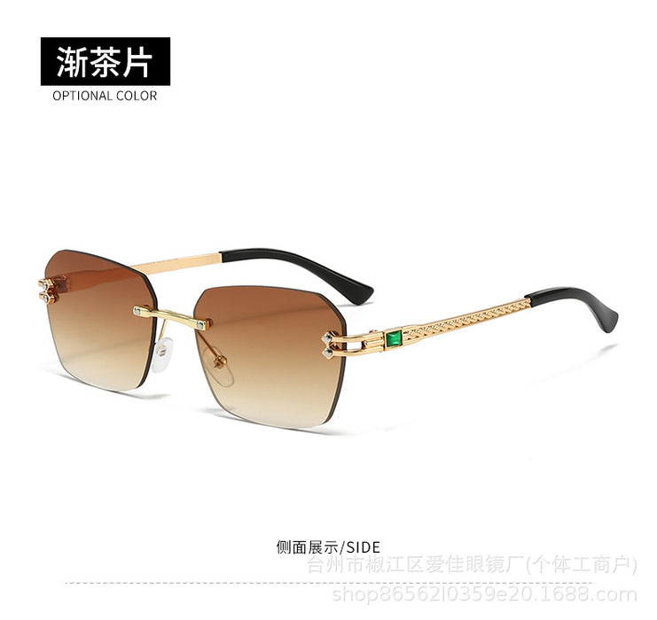Wholesale New Fashionable Frameless Cut Edge Sunglasses, Personalized Trendy Sunglasses, Sunglasses
