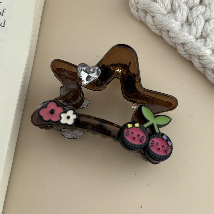 Wholesale Elegant Acetic Acid Star Cat Hair Clips