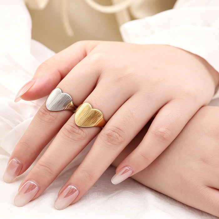 Wholesale Elegant Retro Irregular Floral Adjustable Stainless Steel Ring