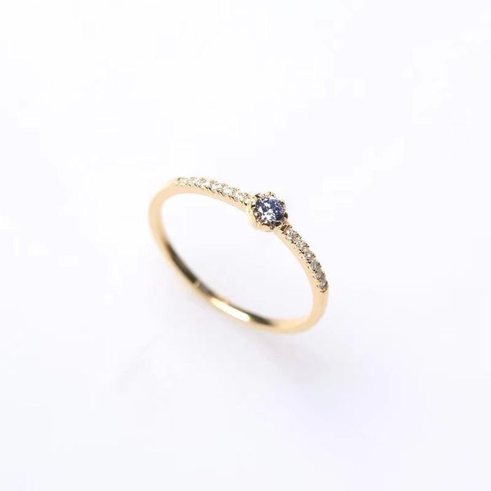 Wholesale Light luxury exquisite zircon ring with adjustable mouth for temperament