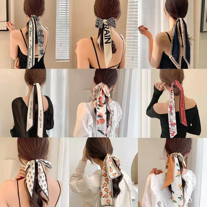 Wholesale Bow Silk Scarf Headband JDC-HS-JunJie001