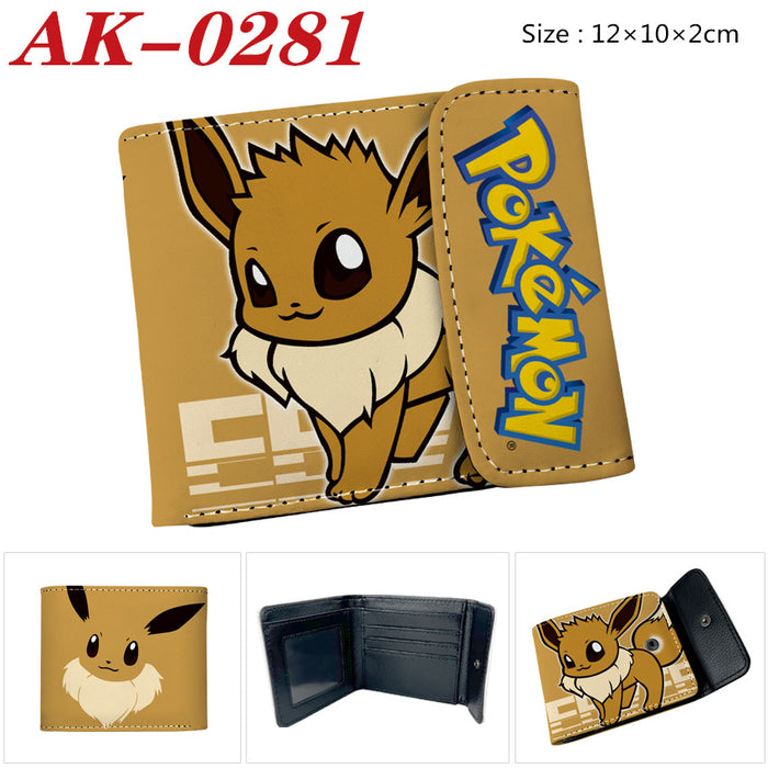 Wholesale Anime Snap Button PU Leather Short Wallet Unisex Card Coin Purse Trendy Boutique Gift