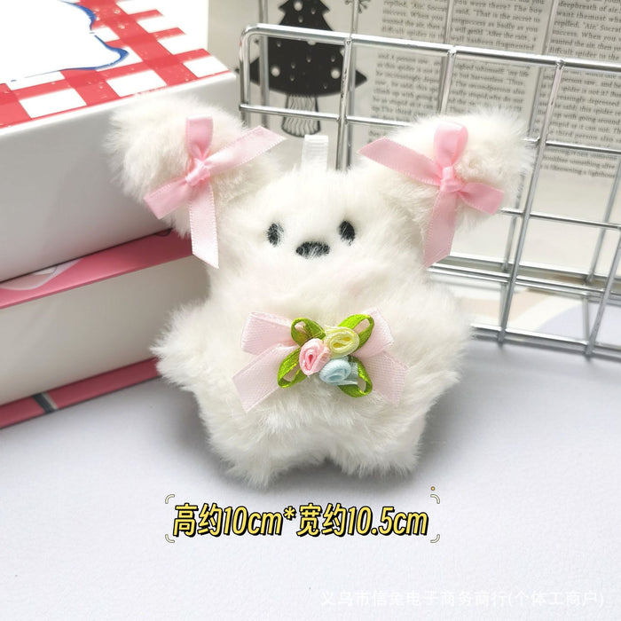 Wholesale Cute Flying Rabbit Plush Pendant Bow Rabbit Doll Keychain Pendant Flying Dog Glasses Rabbit Doll