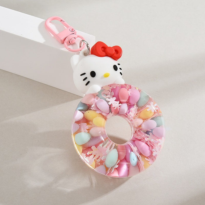 Wholesale Cartoon Quicksand Swim Ring Keychain