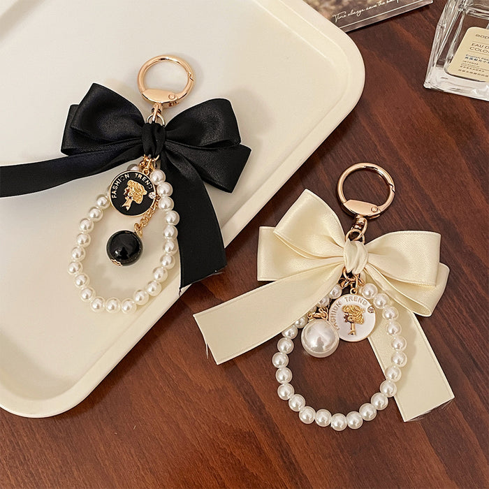 Wholesale Big Bow Tie Pearl Keychain JDC-KC-CH116