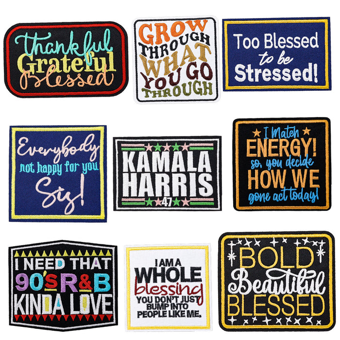 Wholesale inspirational English letter embroidery cloth DIY Patches