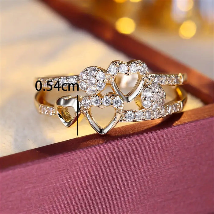 Wholesale Exquisite French retro unique creative heart ring, niche trendy versatile ring