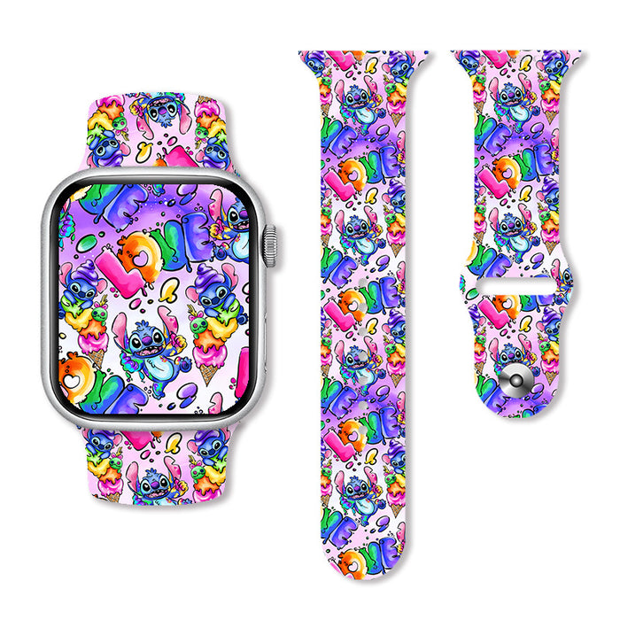 Wholesale Printed Silicone Watch Strap JDC-WD-NuoQi026