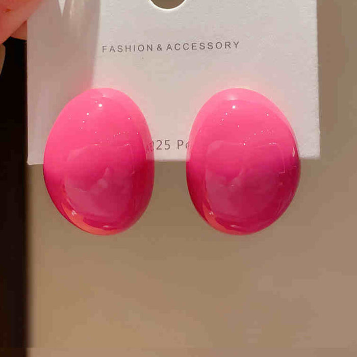 Wholesale Rose Pink Flower Earrings Sweet Elegant Earrings