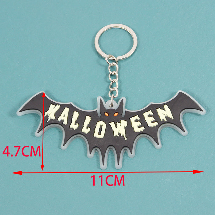 Wholesale 5PCS PVC Halloween Bat Keychain JDC-KC-ShengH007