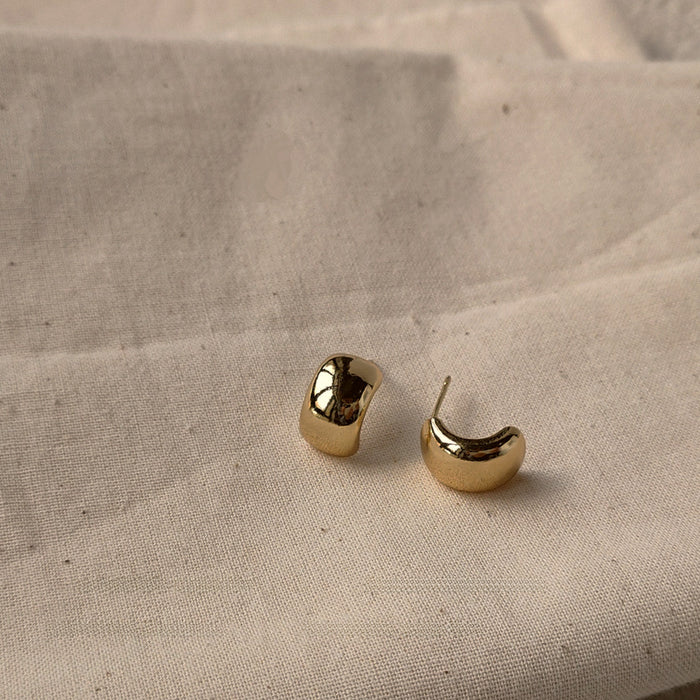 Wholesale Silver needle gold-plated earrings
