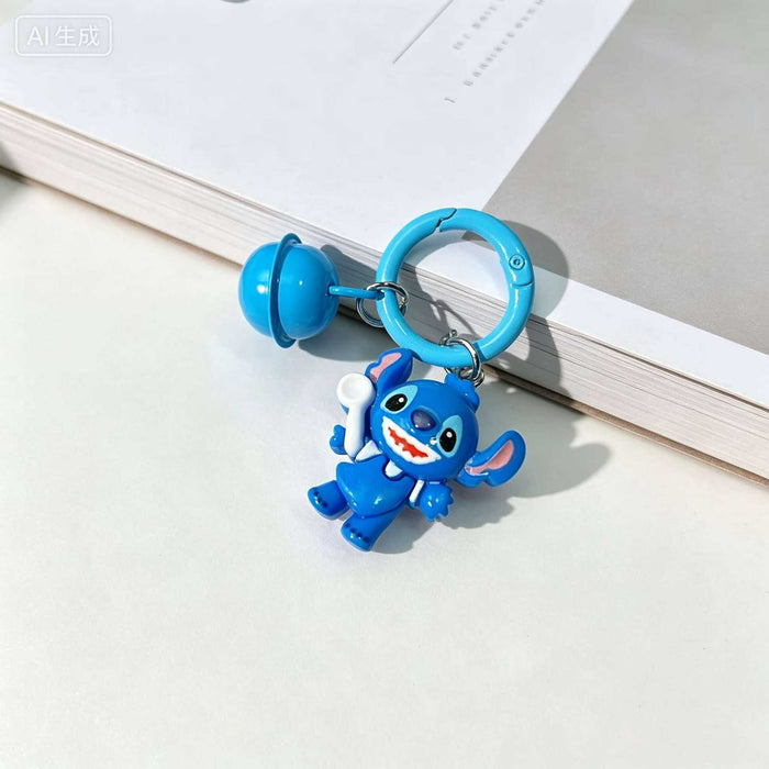 Wholesale Stylish Cartoon Resin Bell Keyring Car Key Accessory Boutique Gift For Best Friend