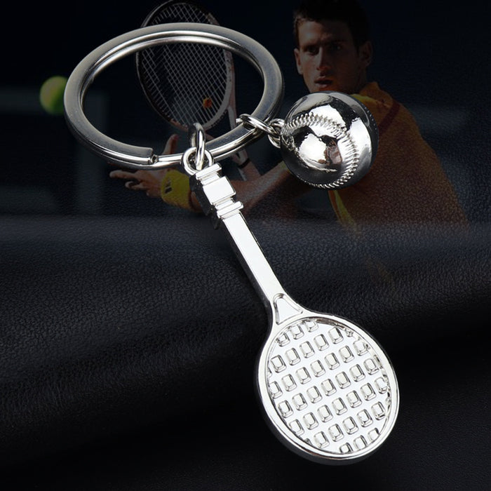 Wholesale Zinc Alloy Creative Badminton Keychain JDC-KC-XunX019