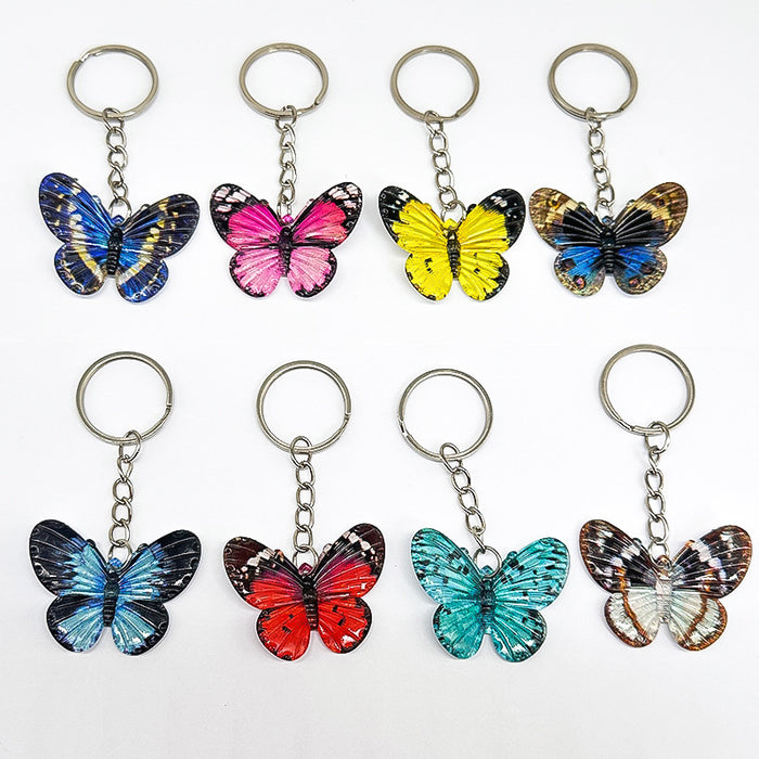 Wholesale Butterfly Pendant Bead Acrylic Keychain JDC-KC-TYS012