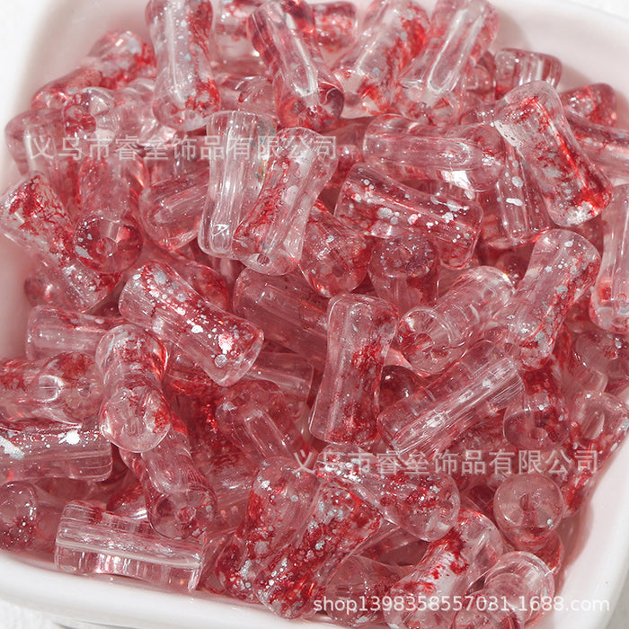 Wholesale 50pcs Bamboo Joint Glass Loose Beads 6mm